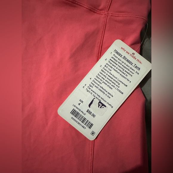 NWT Lululemon Happy Strappy Tank Pink Lemonade 4 - Picture 8 of 10